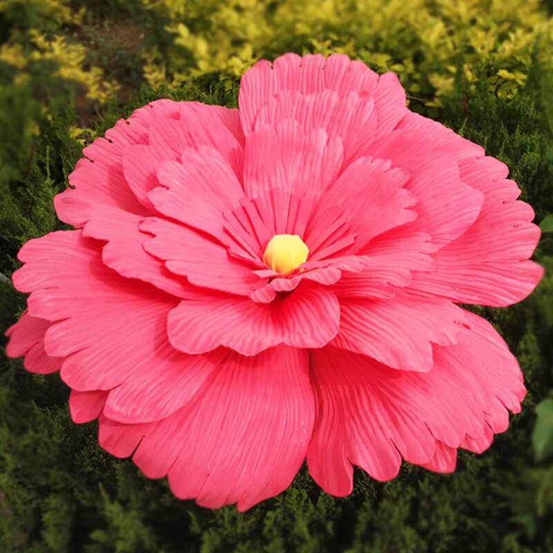 PE Artificial Giant Daisy Flower Head Wedding Background Flower Wall Wedding Decoration Shopping Mall Decorative Daisy Flower: Red Daisy Flower / 40cm