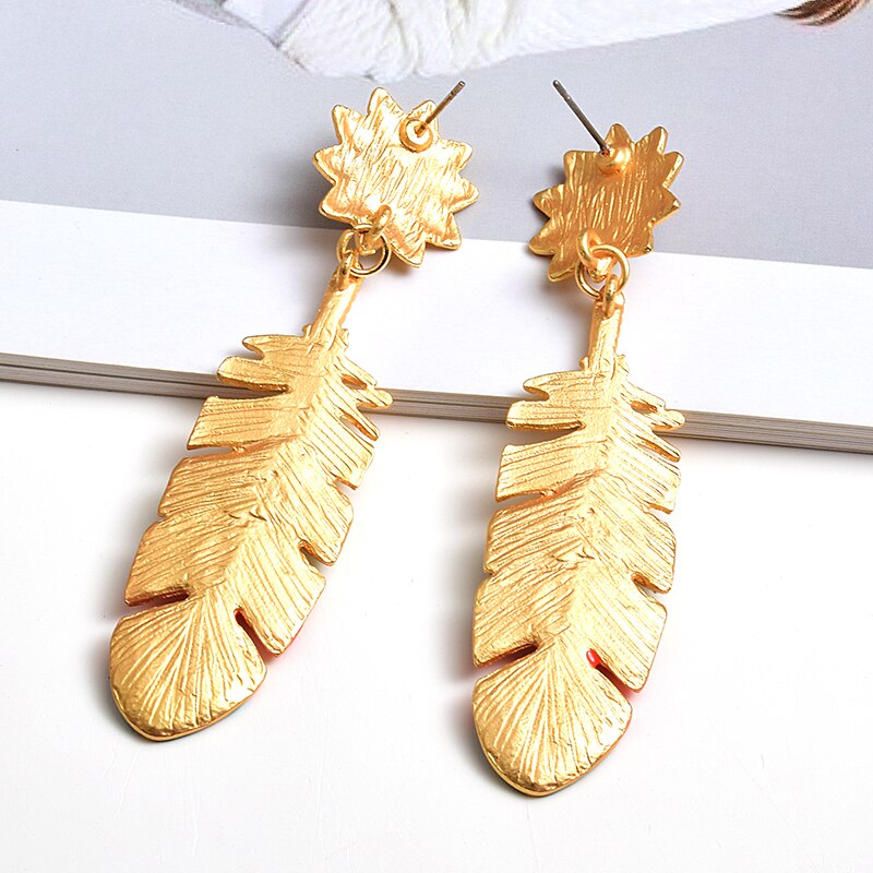 Neue Aussage Lange Ohrringe Hohe Bunte Kristall Metall Geölt Ohrringe Schmuck Zubehör