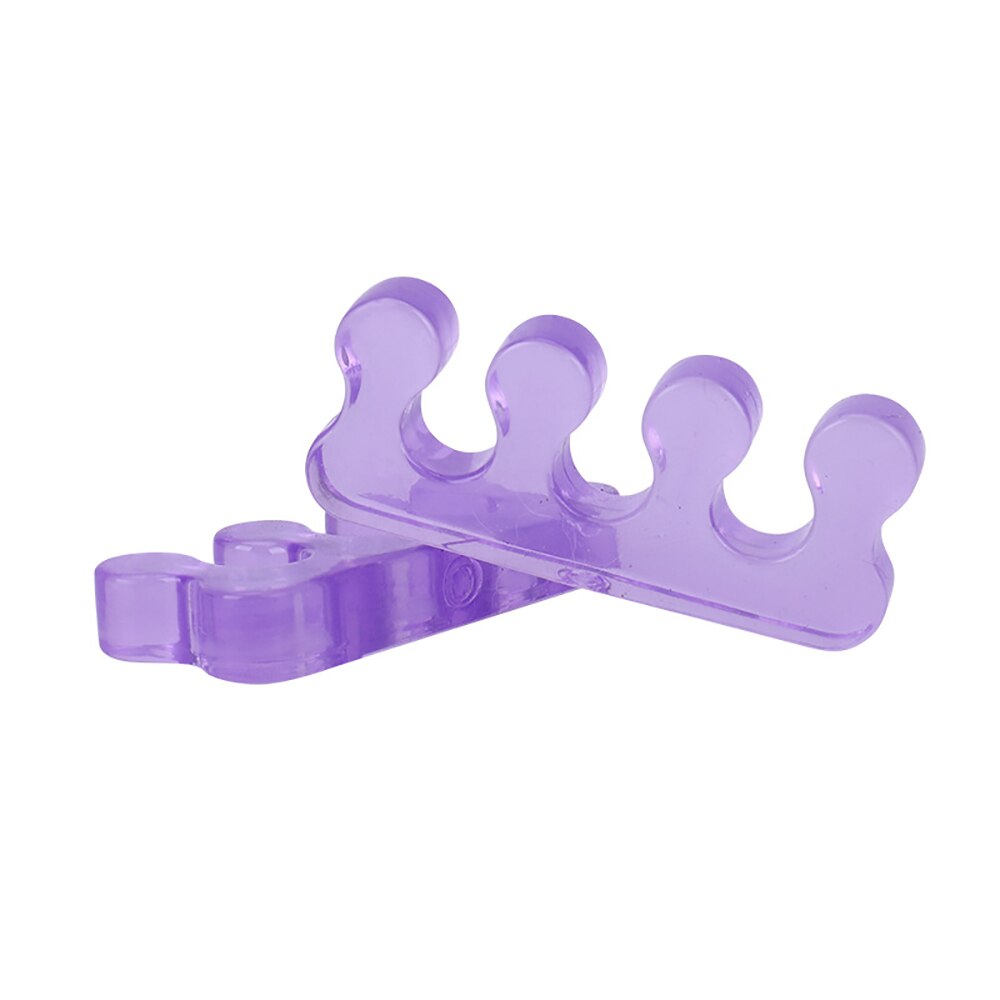 Separador de dedos de silicona para pedicura, espaciador de dedos Flexible, Alisador, herramientas de Arte de uñas, manicura, pedicura para el cuidado de los pies, 2 uds.