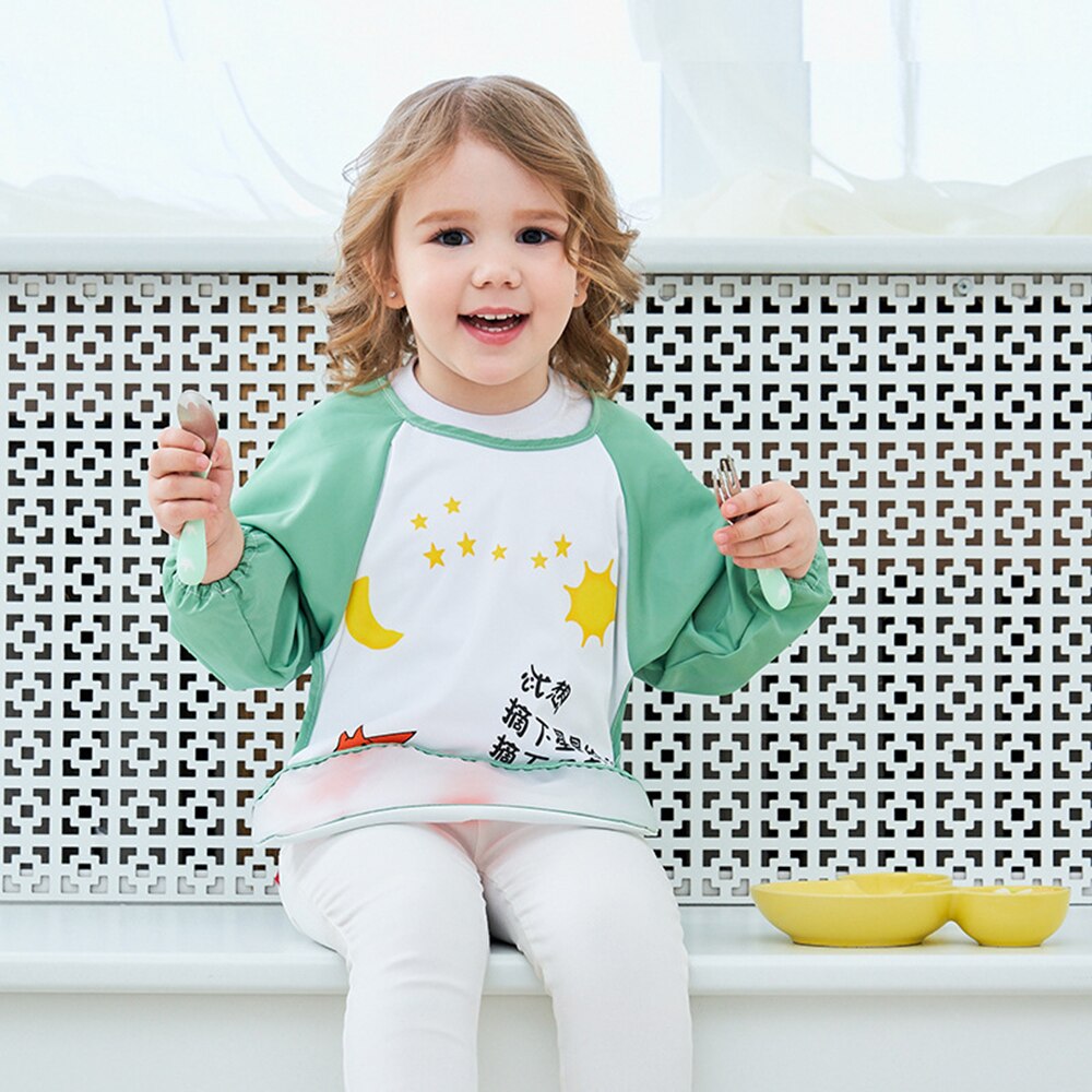 Baogaier Slabbers Kinderen Waterdichte Tela Bib Baby Meisje Jongen Baberos Vlekbestendig Slabbetjes Babero Slabber Voeden Baby Dingen: Have pockets 2