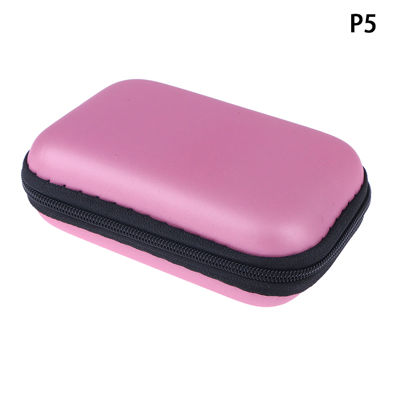 Mini Camera Case Bag Multi-functional Earphone Bag Video Waterproof Digital Portable Hard Bag EVA Storage Box Storage Bag 1Pc: plum