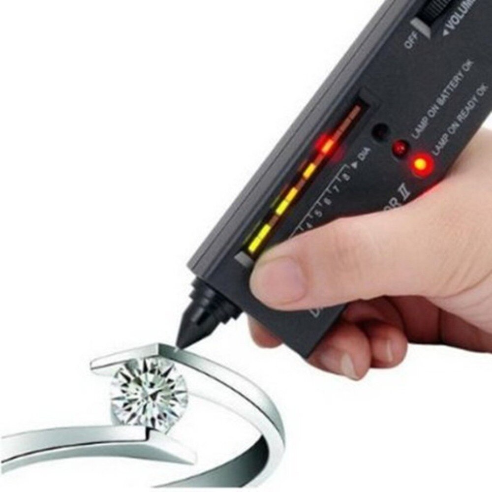 Profissional diamante testador pedra preciosa gem seletor de alta precisão jóias ferramenta watcher led diamante indicador teste caneta