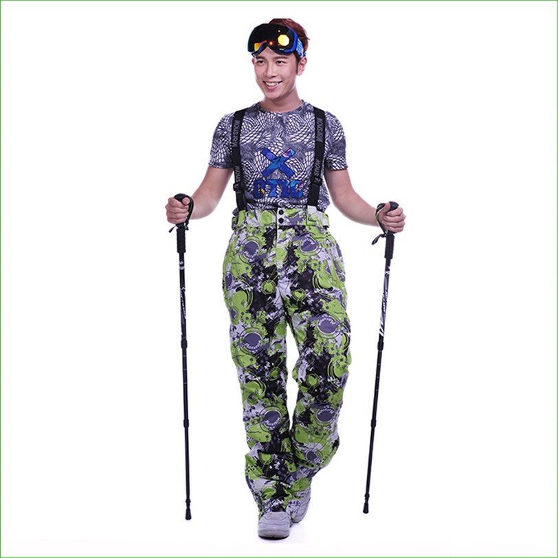 Frau04P neue draussen Winddicht Wasserdicht Atmungsaktiv Doppel Schicht Winter Ski hosen schnee Schlauch Ski Snowboard hosen mann: Farbe 1 / M