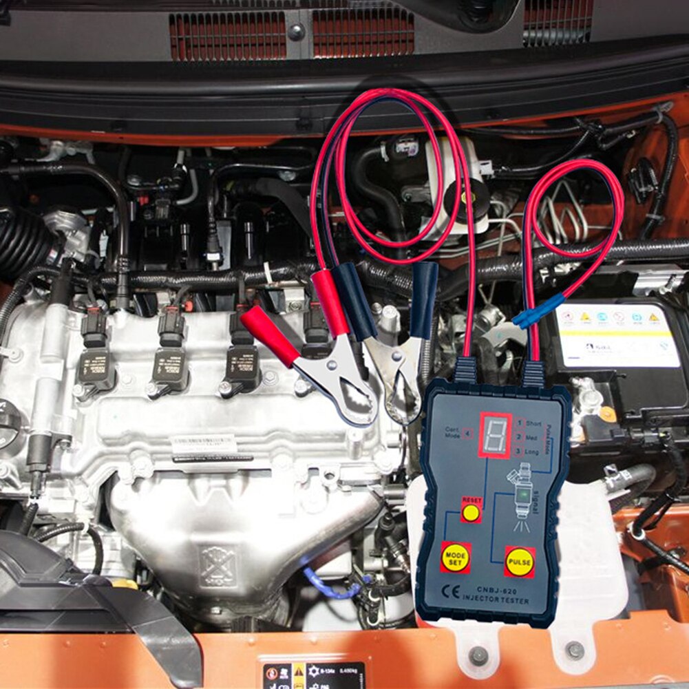 Fuel Injector Tester 12V 4 Pulse Modes Handheld Car Vehicle Fuel Pressure System Diagnostic Scan Testing Tool