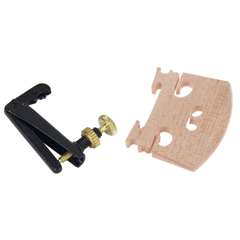 4 Piece 3/ 4-4/ 4 Violin Fine Tuner String Plate &amp; 4 Piece Violin Parts Violin-Bridge-5Pc-4/4 Maple Bridge Violin Parts