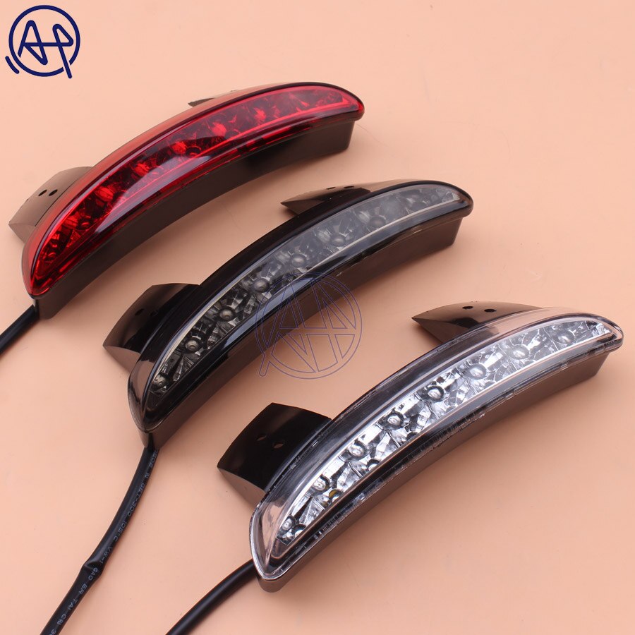 1 stk motorcykel bagskærm kant led hale advarsel stop lys røg/rød/klar linse til harley jern 883 xl883n xl1200n hakket