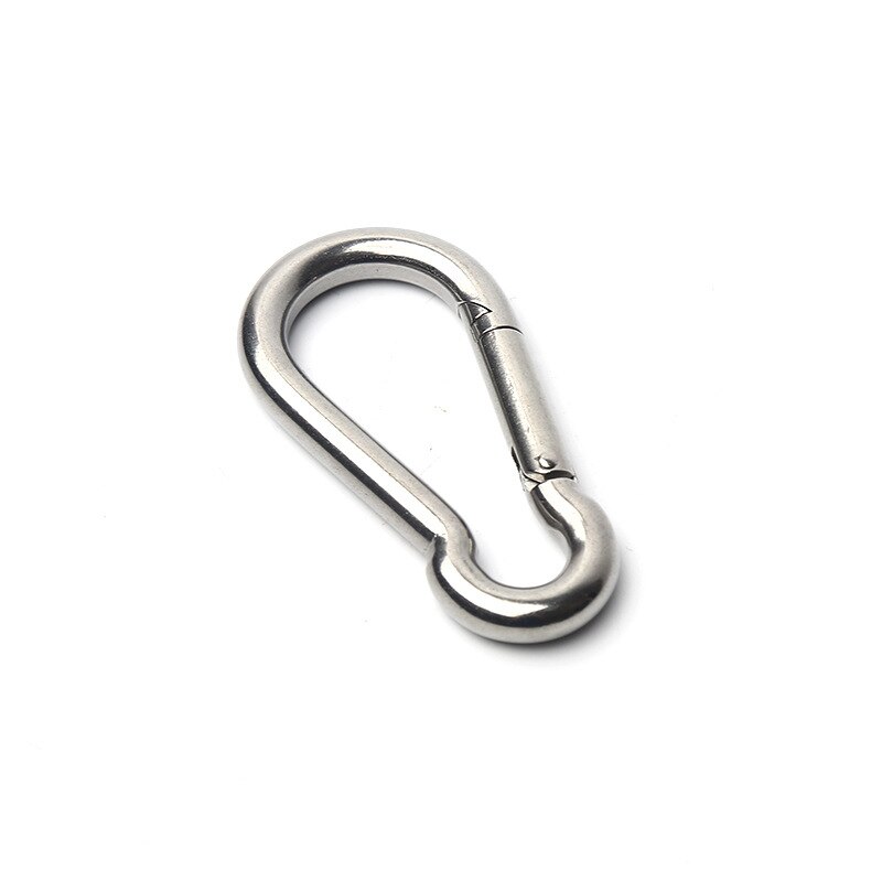 1pcs M4/M5/M6/M7 Spring Snap Quick Link Lock Ring Carabiner 304 Stainless Steel Silver Aluminum Spring Carabiner