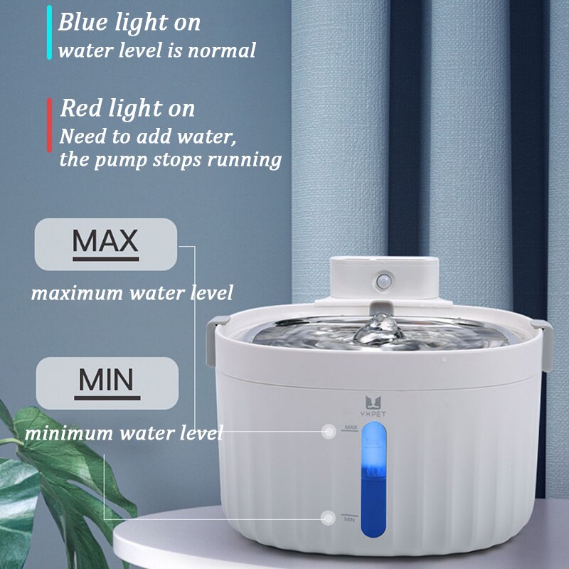 Abreuvoir Intelligent avec capteur de mouvement pour animaux de compagnie, abreuvoir automatique pour chats et chiens, 2l, alimentation USB