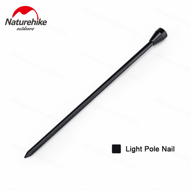 Naturehike Ultralight Small Light Pole Portable Aluminum Alloy Folding Small Lamp Pole Camping Tools Travel Camping Pole: Light Pole Nail