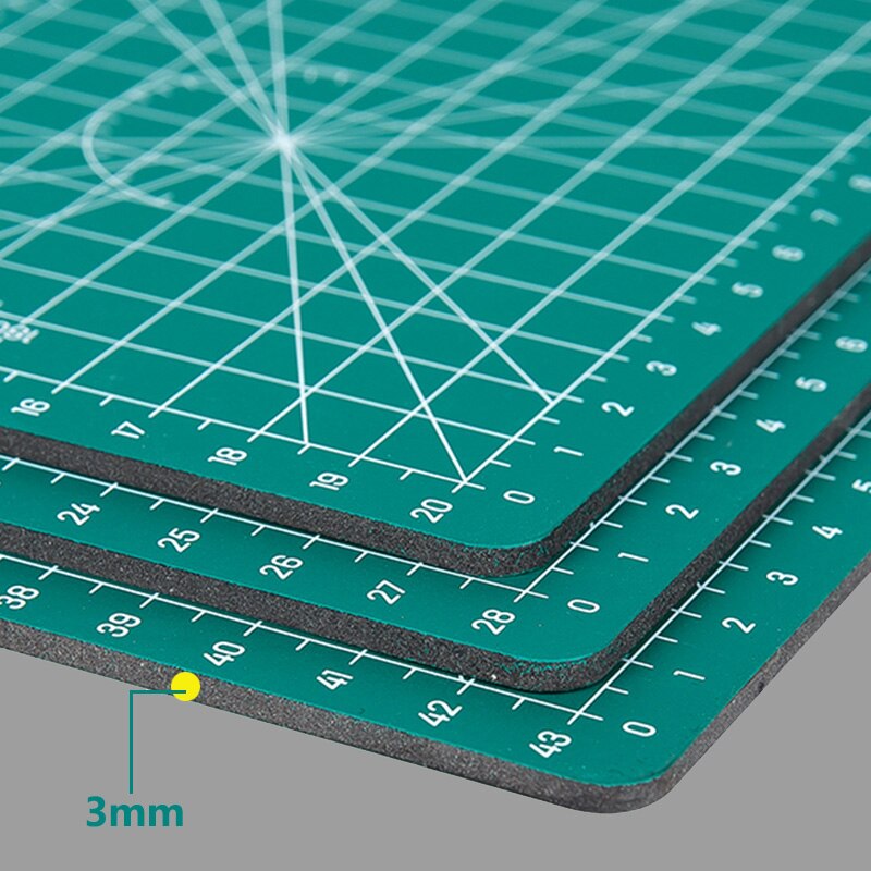 Deli PVC A2 A3 A4 Cutting board Multiple size 3mm Thickness Double-sided Self-healing DIY Soft Cutting mat