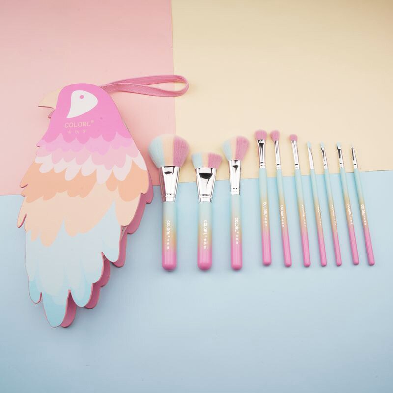 Lavender pinceaux de maquillage Makeup Brushes Set Powder Eyeshadow Foundation Brush 10PCS Cosmetics Makeup Sets with Bag: Lavender 10pcs