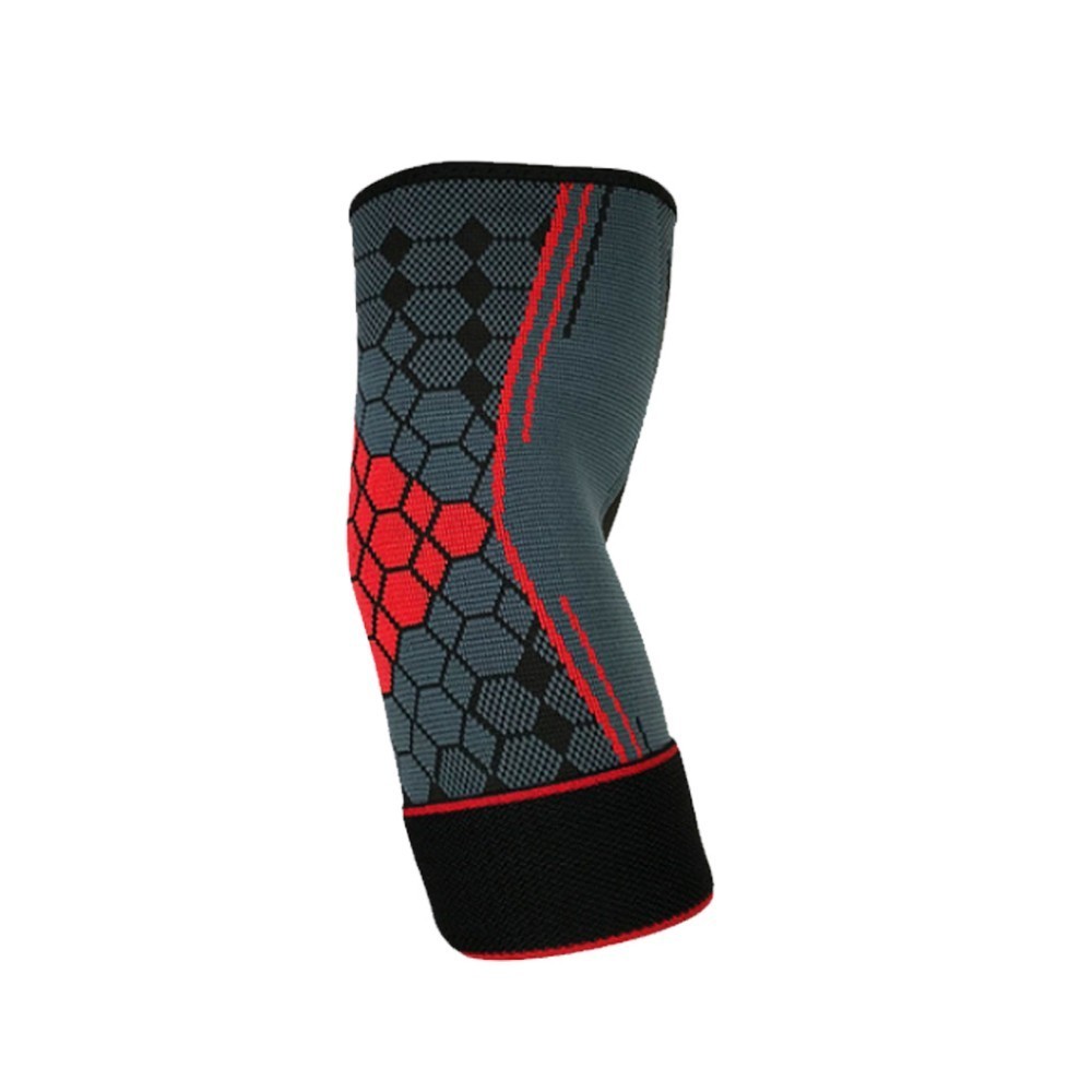 Lohnende 1PC Sport Elbow Support Pad Druckbeaufschlagung Männer Basketball Volleyball Fitness Getriebe Einstellbare Elastische Klammer Protector: 1 Piece Red / M