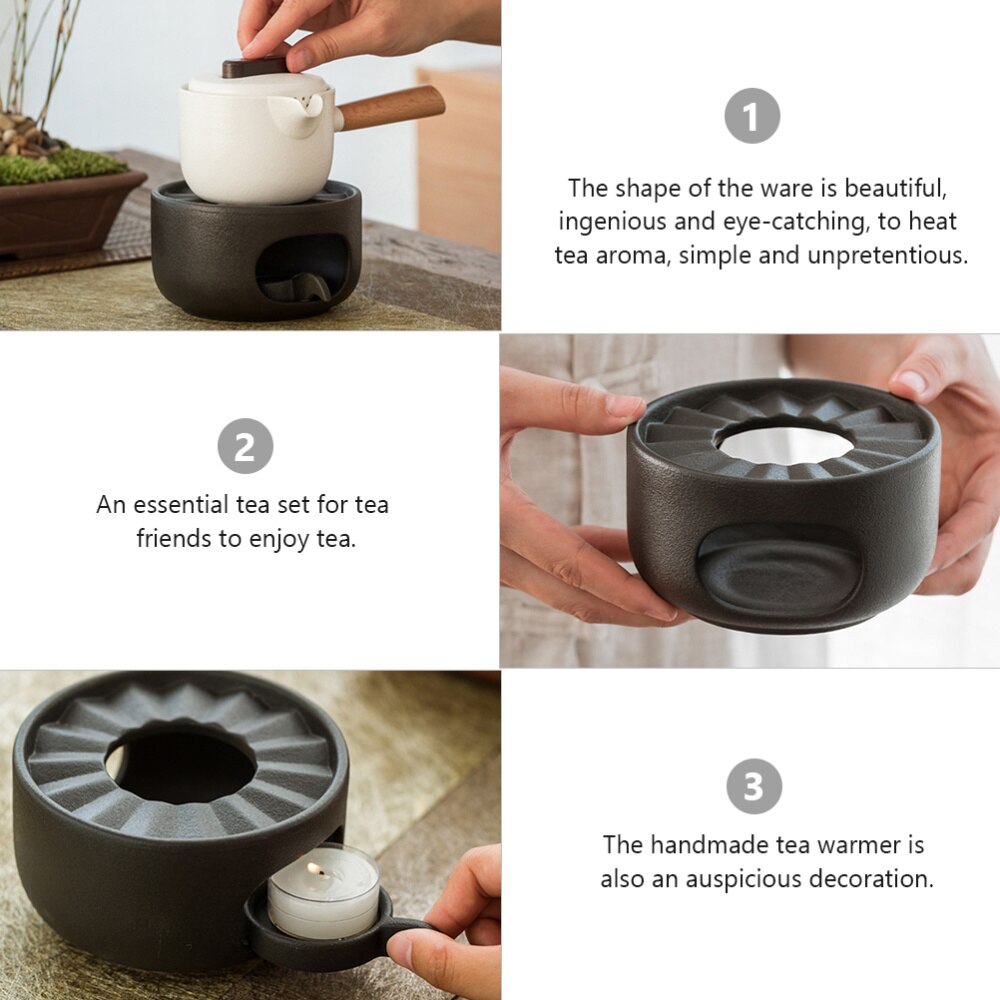 1 Set Keramische Theepot Warmer Met Kaars Houder Thee Warmer Heater Zonder Kaars