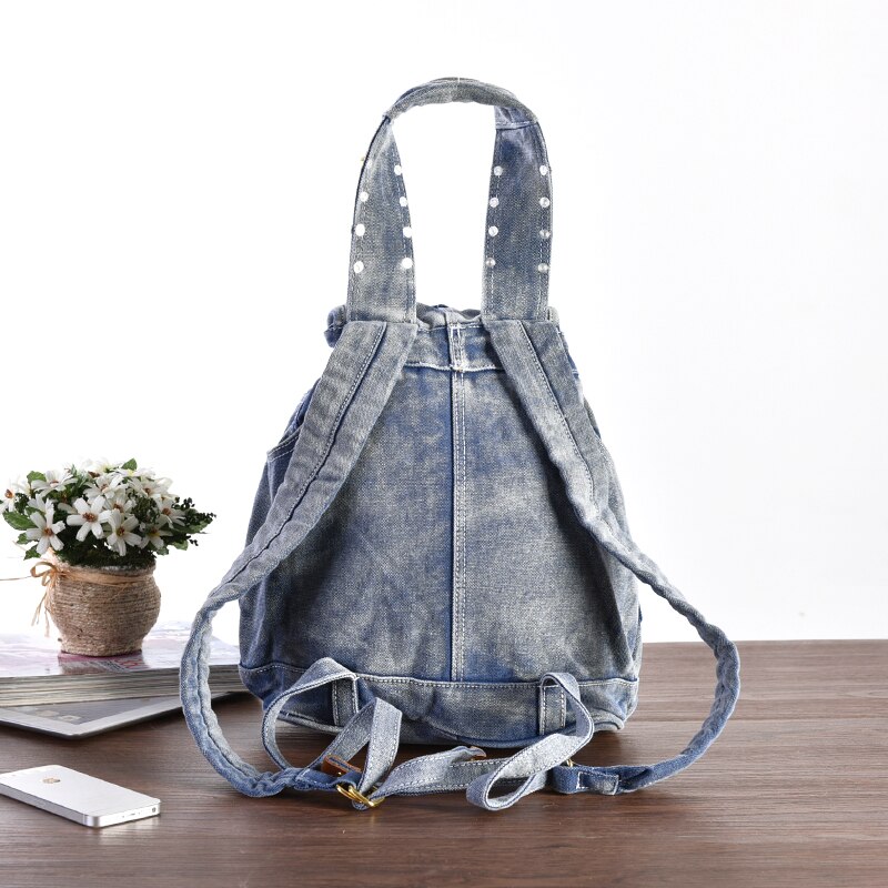 Mode Effen Kleine Messenger Rugzakken DayPacks schooltassen Denim Jeans meisje Vrouwen Reizen Cross Body bolsa feminina