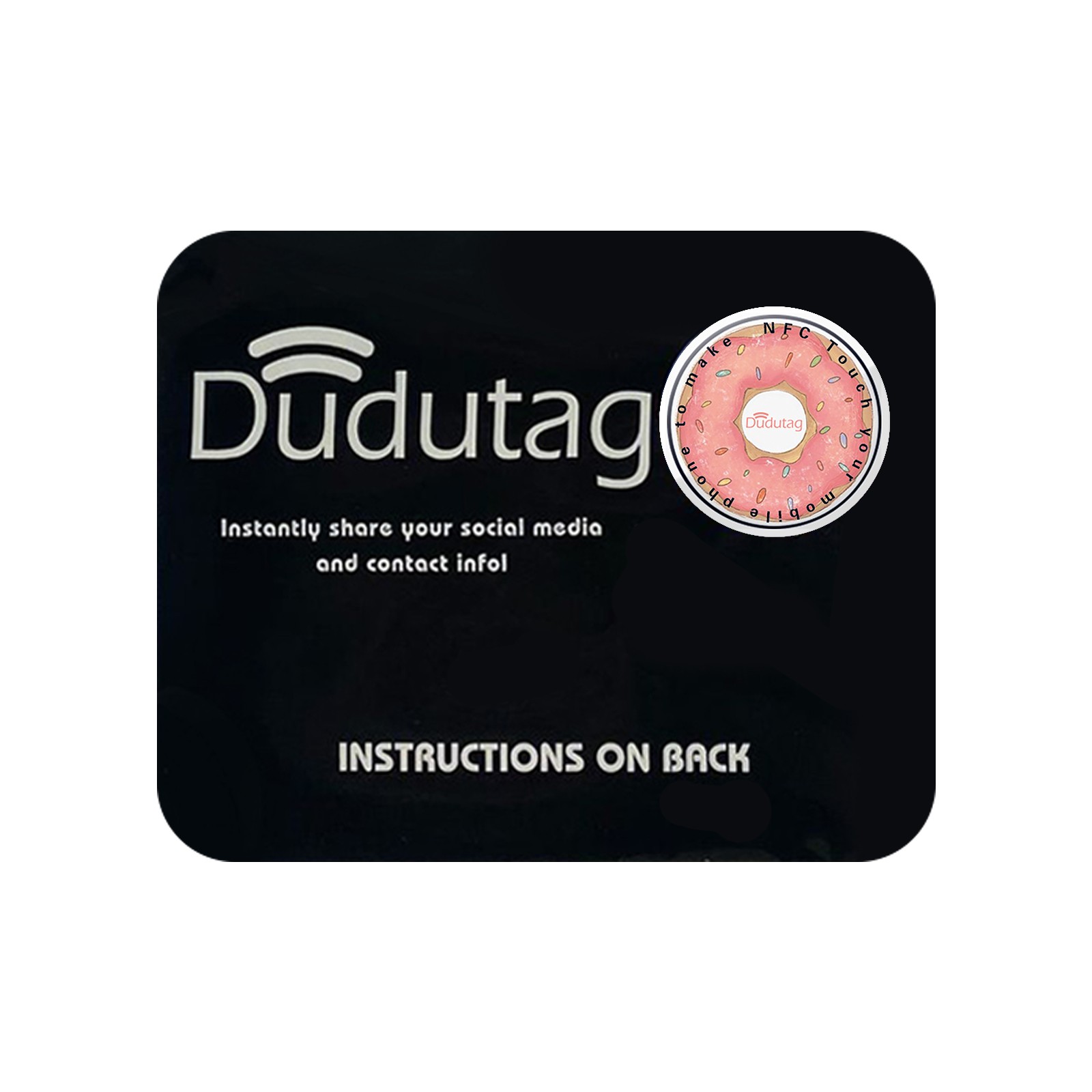 Dudutag-pegatinas inteligentes de un clic para tarjetas de negocios, parches digitales para citas, compatibles con dispositivos IOS y Android: A