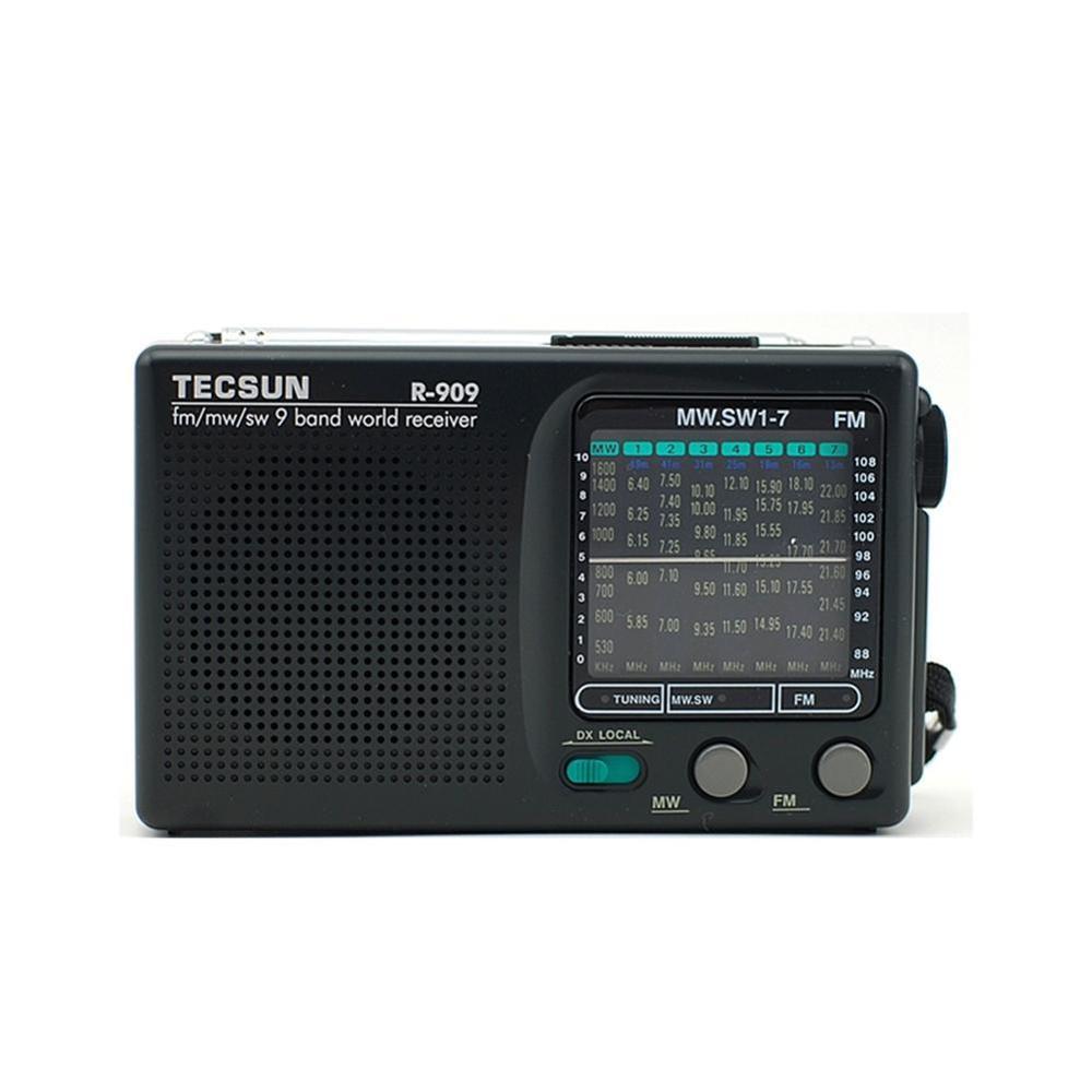 Newly Tecsun R-909 R909 Radio FM / MW / SW 9 Band Word Receiver Radio Stereo tecsun radio radio convenient R909 Portable T1C8: Default Title