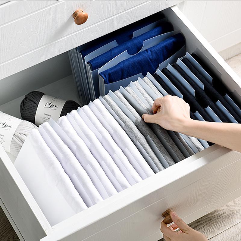 Magisk tøj mappe skab doven foldebræt støvtæt voksent barn skjortebukser pladsbesparende garderobe efterbehandling rack organizer