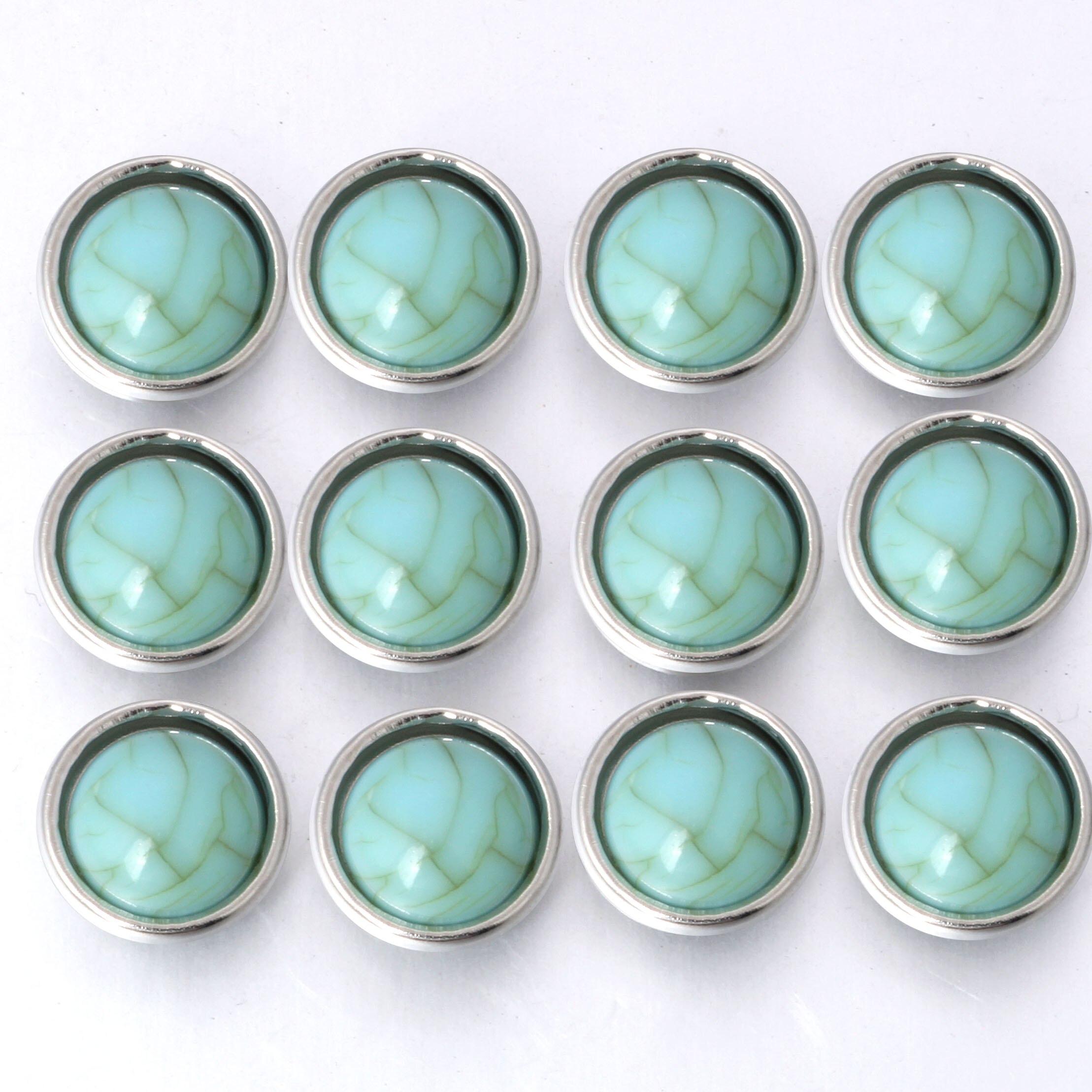 10 pz/lotto Nuovo Colore Misto Della Resina Snap Rotonda Mini Scatta Bottoni per Scatta Gioielli Fit 12 millimetri Snap Collana Dei Braccialetti ZL218: 10