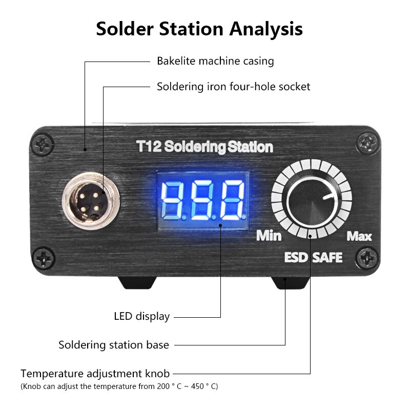 100-240V T12 Station de soudage Kit Portable BGA S... - Grandado 100-240V T12 Station de soudage Kit Portable BGA S... - Grandado