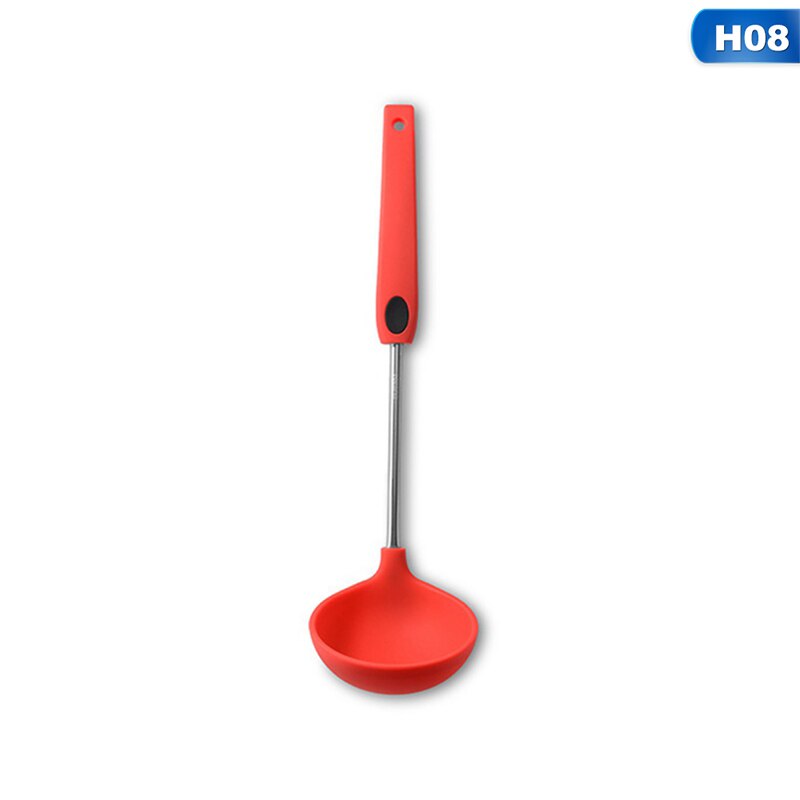 Silicone Utensil-Set Turner Spatula Cooking-Spoon Soup Pastry Tools 11-in-1 Kit Versatile Kitchen Spatula: H08