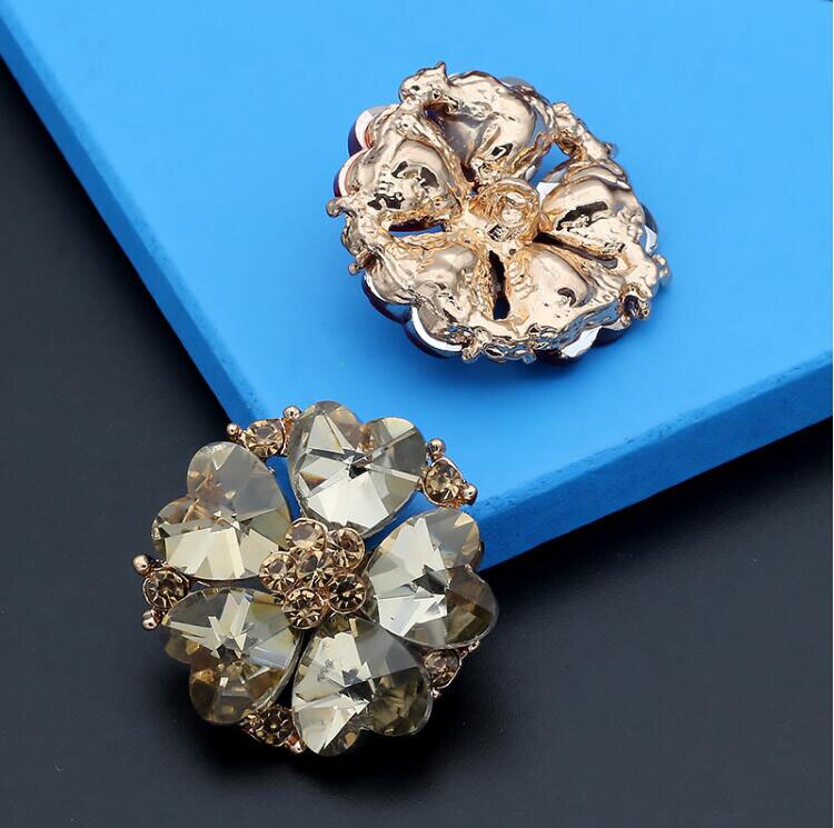 1 pz/lotto 30/38mm gonna visone pelliccia cachemire strass cristallo bottone visone colletto bottone cappotto pulsante C271