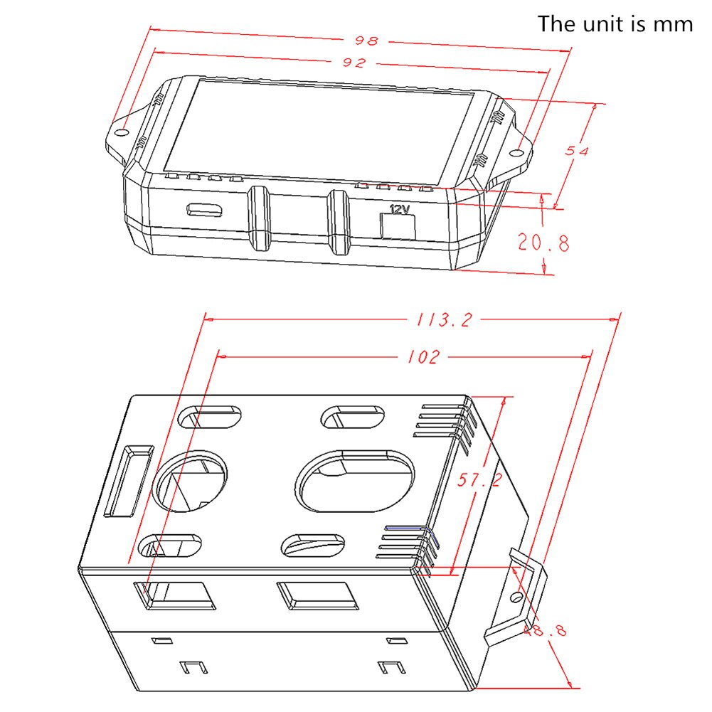 Wireless Bidirectional Current Voltage Meter Voltmeter Capacity Meter Coulomb Direct Current K888