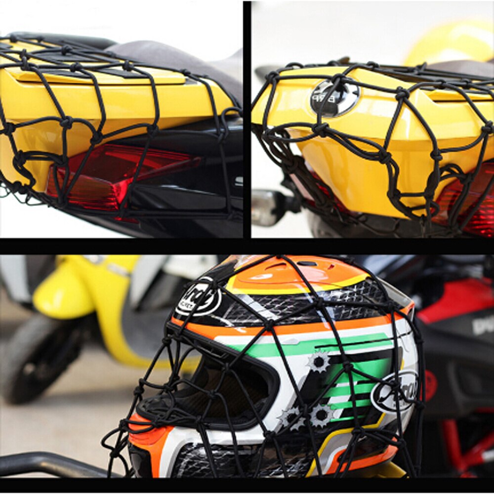 Motorfiets bagagenet fiets 6 haken vasthouden brandstoftank bagagenet web bungee zwart motorfiets fiets 6 haken tank auto styling