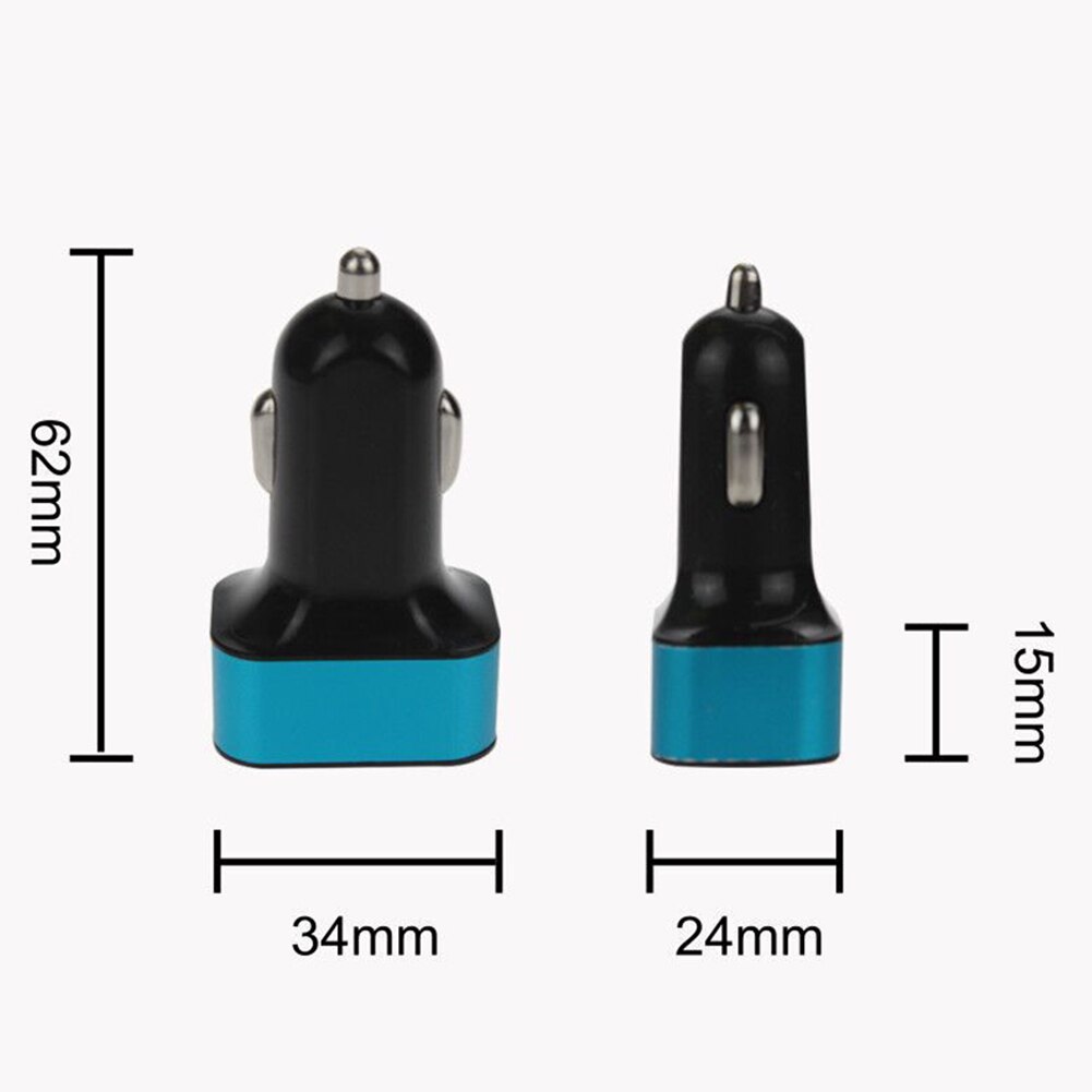 Cargador Universal para coche, 2,1a, 3 puertos de carga rápida para Iphone, Samsung, Huawei, Mini USB, accesorios de carga automática para coche