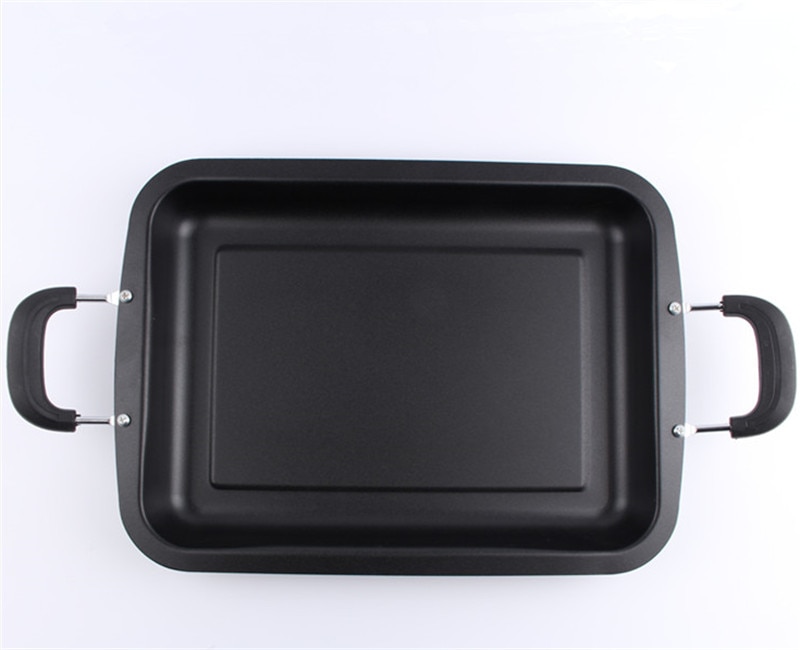 Fish Pan meat seafood Barbecue BBQ Rectangular Iron Plate Pan Commercially pan cooking pot hotpot grill tray cookware wok pan