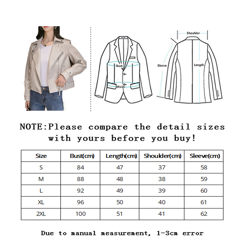 Vangull Faux Leather Jacket Women Solid Slim Punk Coat Spring Autumn Streetwear Ladies Casual Biker Motorcycle Jackets