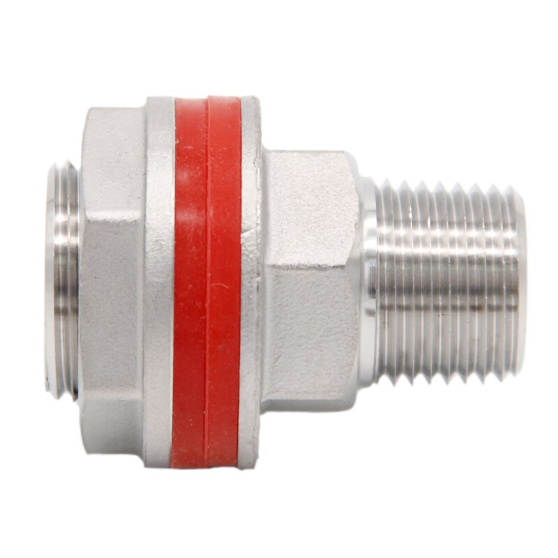 Heavy Duty Weldless Bulkhead - 1/2" Male NPT x 1/2"Female NPT Stainless Steel Homebrew Kettle Keg