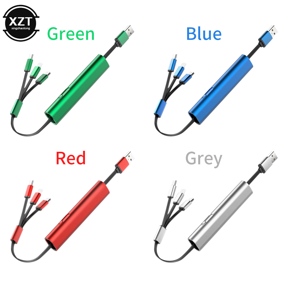 3 In 1 Snel Opladen Datakabel Voor Opslag Kabel Sleutelhanger Datakabel Voor Iphone Android Type