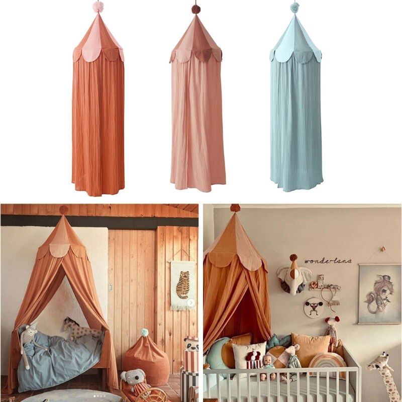 Anti Mosquito Katoenen Baby Prinses Bed Luifel Meisjes Kamer Decoratie Bed Luifel F3ME