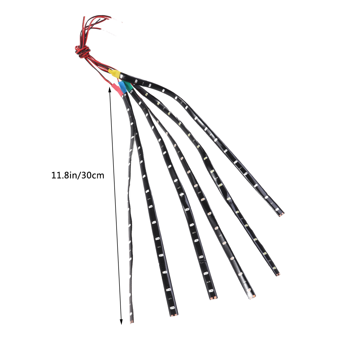 6 PCS 3528 SMD 15-LED Auto Touw Lichten Decoratie Flexibele Waterdichte zelfklevende LED Strip Verlichting voor auto Deur Seat Veiligheidsgordel