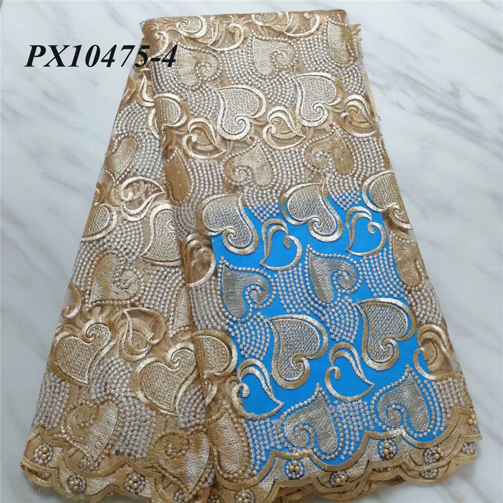 Broderi spets tyg indisk spets broderi mesh tyg vit brudklänning dubai spets: 4