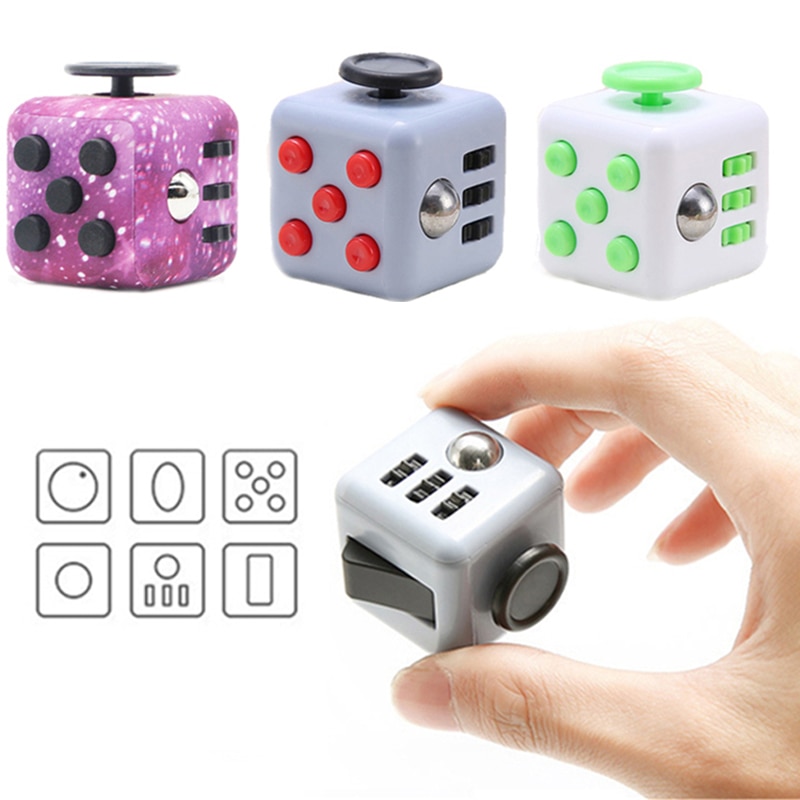 Finger Fidget Toy Anxiety Stress Relief Dice Sensory Toy For Adult / Kids Decompression Adhd Special Needs Autism Toy With Box