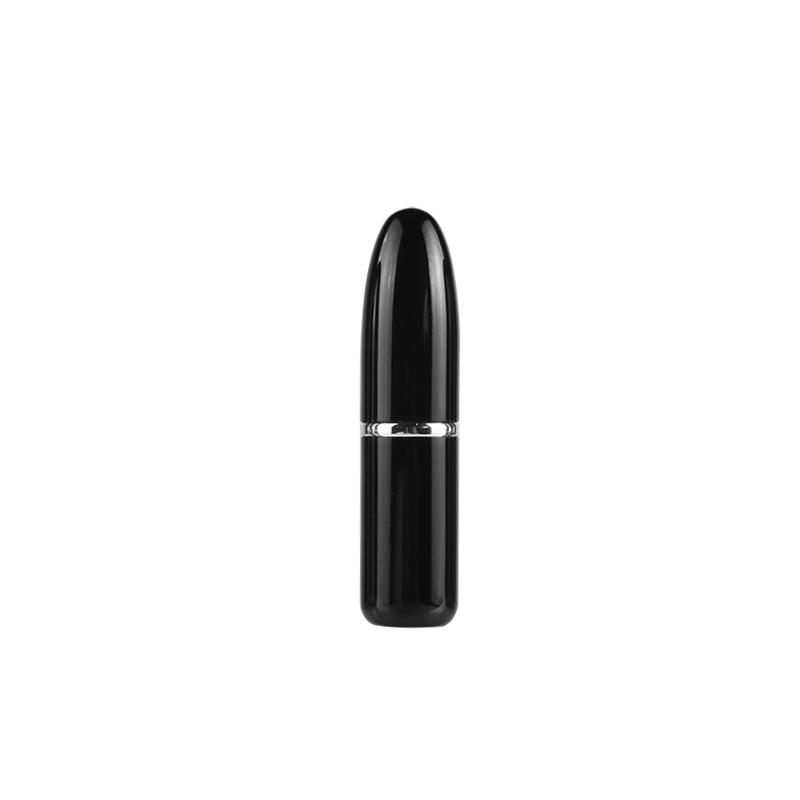 Flacon pulvérisateur de parfum, 3ml, coque en aluminium, revêtement en verre, Portable, brillant: black