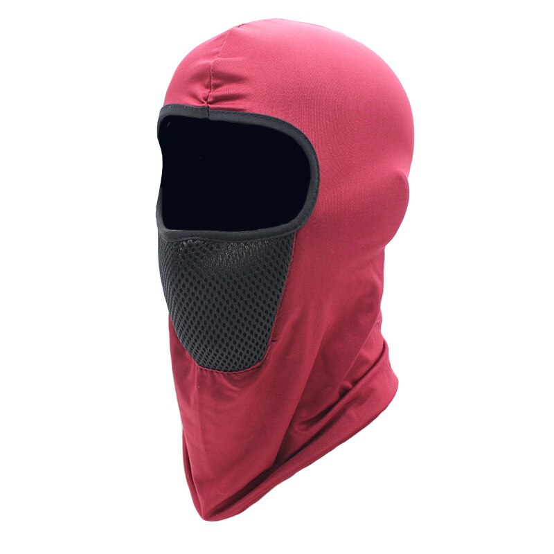 Cagoule moto masque complet plus coupe-vent respirant cyclisme Ski bouclier Anti-UV hommes soleil chapeaux: Rouge