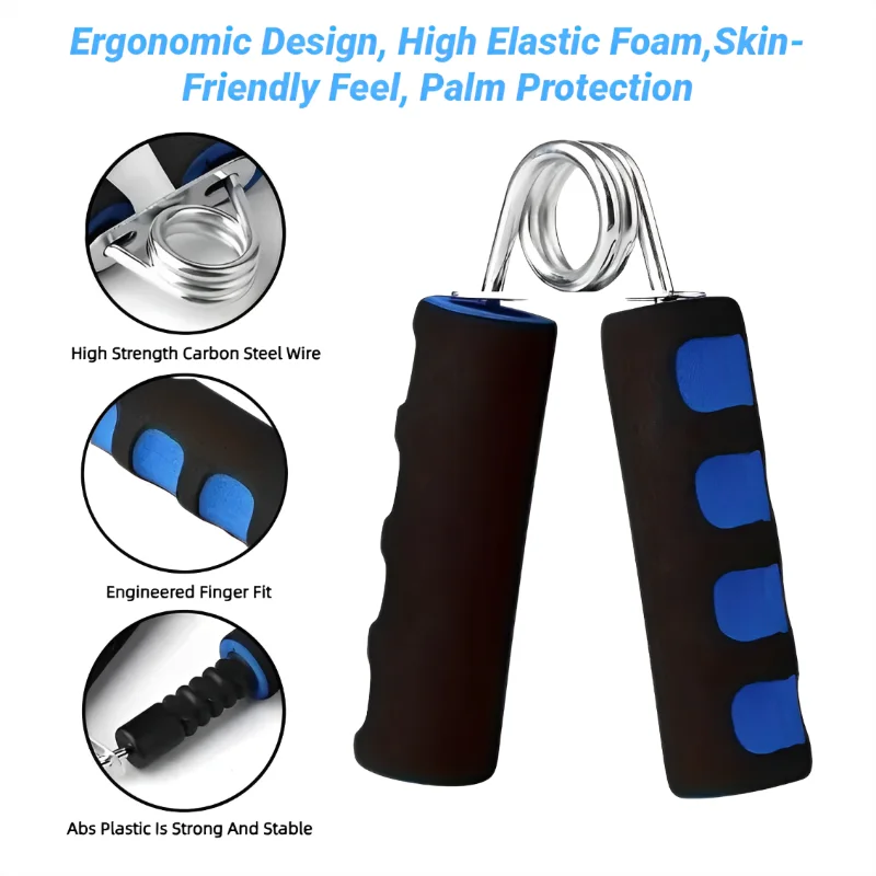 Agarre de mano con resorte, entrenador de fuerza para dedos, ejercitador de potencia, esponja, fortalecedor de antebrazo, expansor carpiano, entrenamiento muscular deportivo