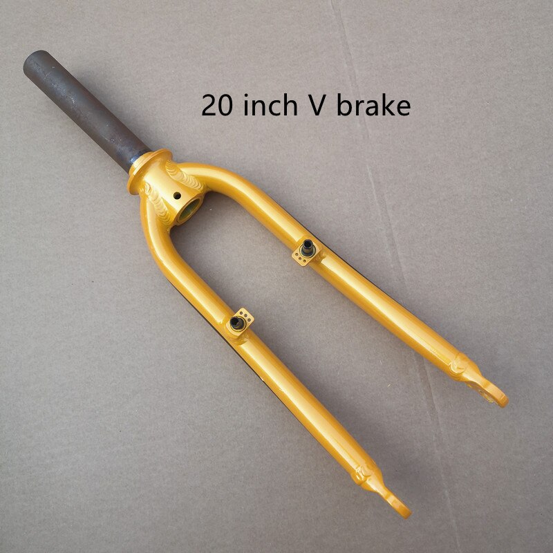 Horquilla delantera para bicicleta de 20 pulgadas, 406 V, freno, horquilla dura, pequeña, ultraligera, aleación de aluminio, piezas de bicicleta