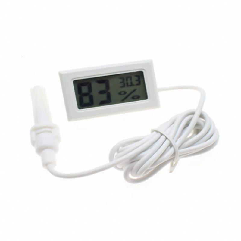 Reptil mini digitalt termometer hygrometer med sonde hygrothermograph skilpadde terrarium akvarietank temperatur fuktighet mete: E