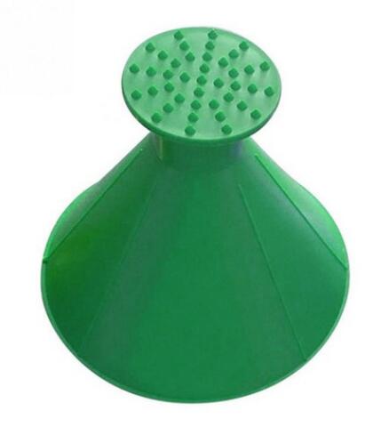 Round Windshield Ice Scraper Cone-Shaped Car Windshield Snow Removal Wiper - Snow Removal Funnel Window Cleaning Tool: green
