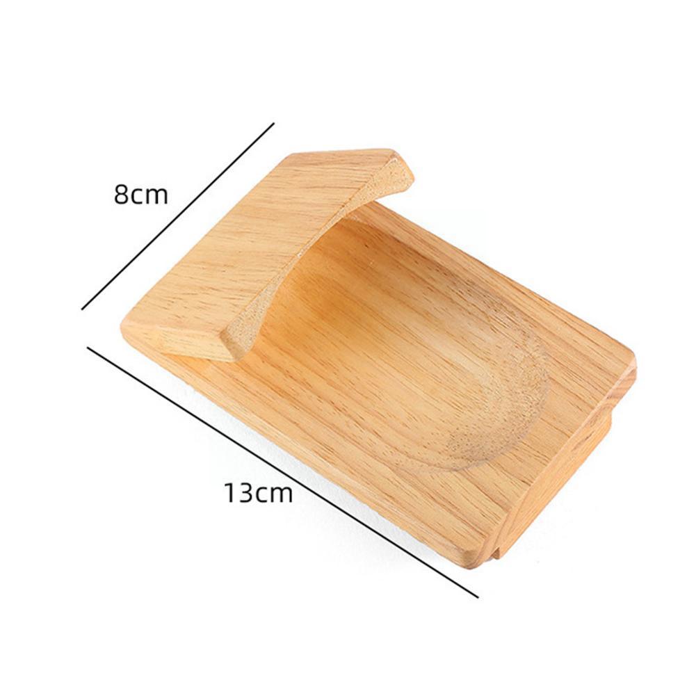 1pc Oyster Shucking Clamp Wooden Oyster Holder Oyster Opener Tool Wooden Tray For Kitchen Gadget Supplies F1u7