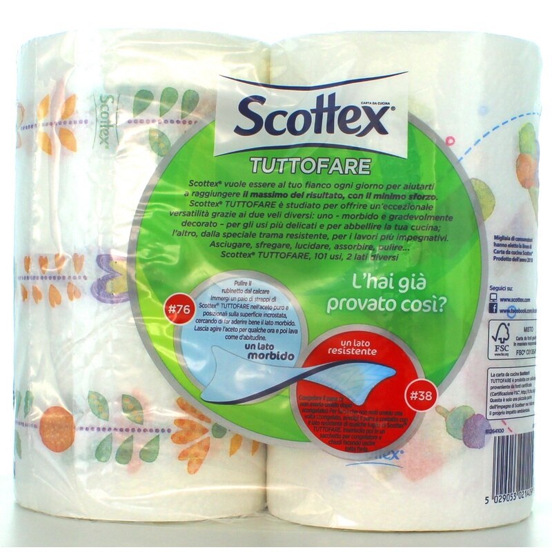 Essuie-tout en papier SCOTTEX bricoleur 2 rouleaux MAXI