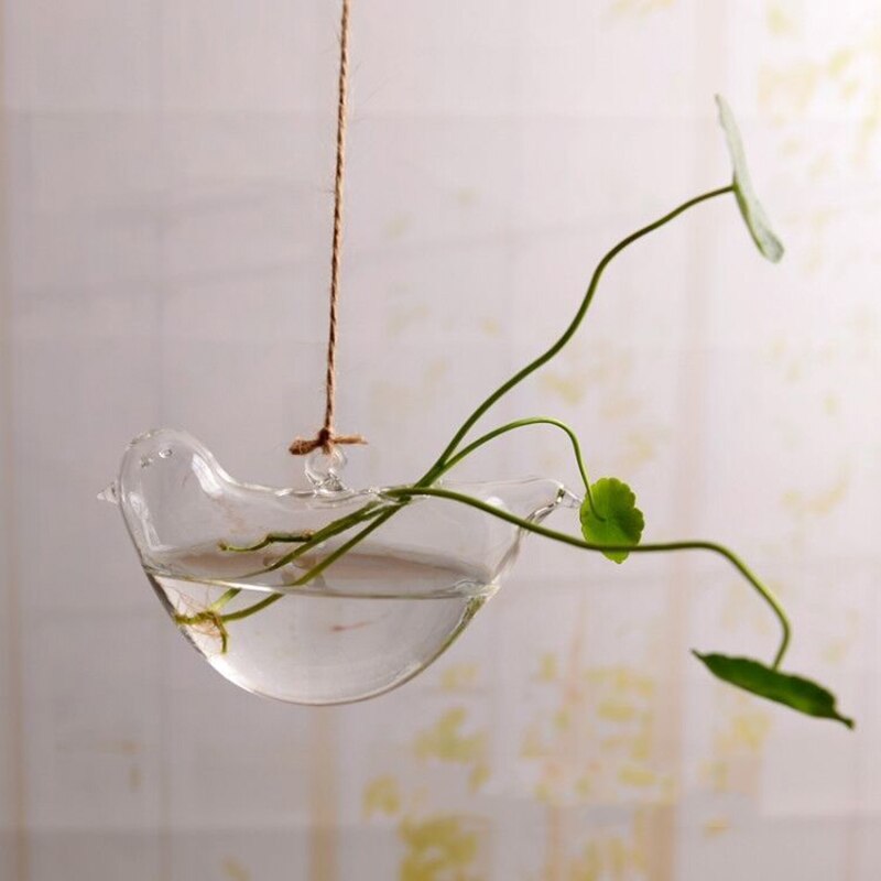 Hanging Transparent Glass Vases Flower Hydroponic Plants Office Home Decoration Terrarium DEC889