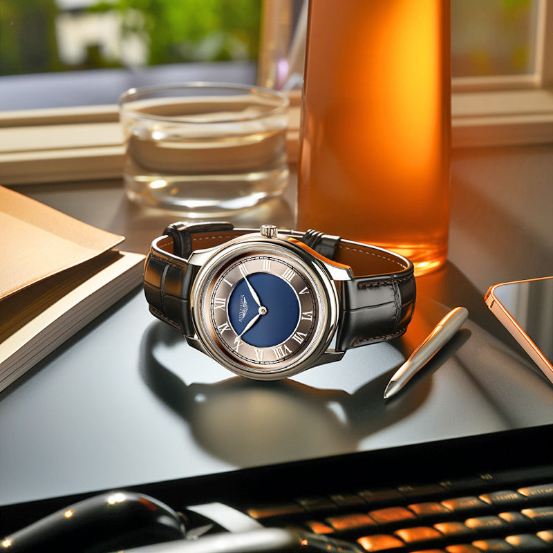 Nieuw automatisch horloge heren student waterdicht heren quartz horloge trendy zakelijk eenvoudig knap horloge
