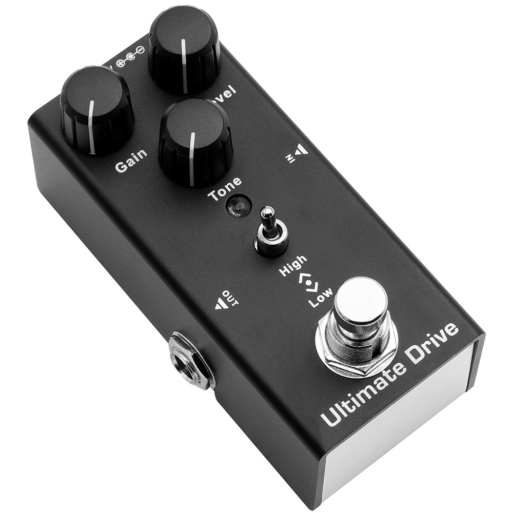 Pedal de guitarra eléctrica Vintage Overdrive/Distortion Crunch/Distortion/Sueño de EE. UU./Coro clásico/Fase Vintage/Delay Digital: Negro