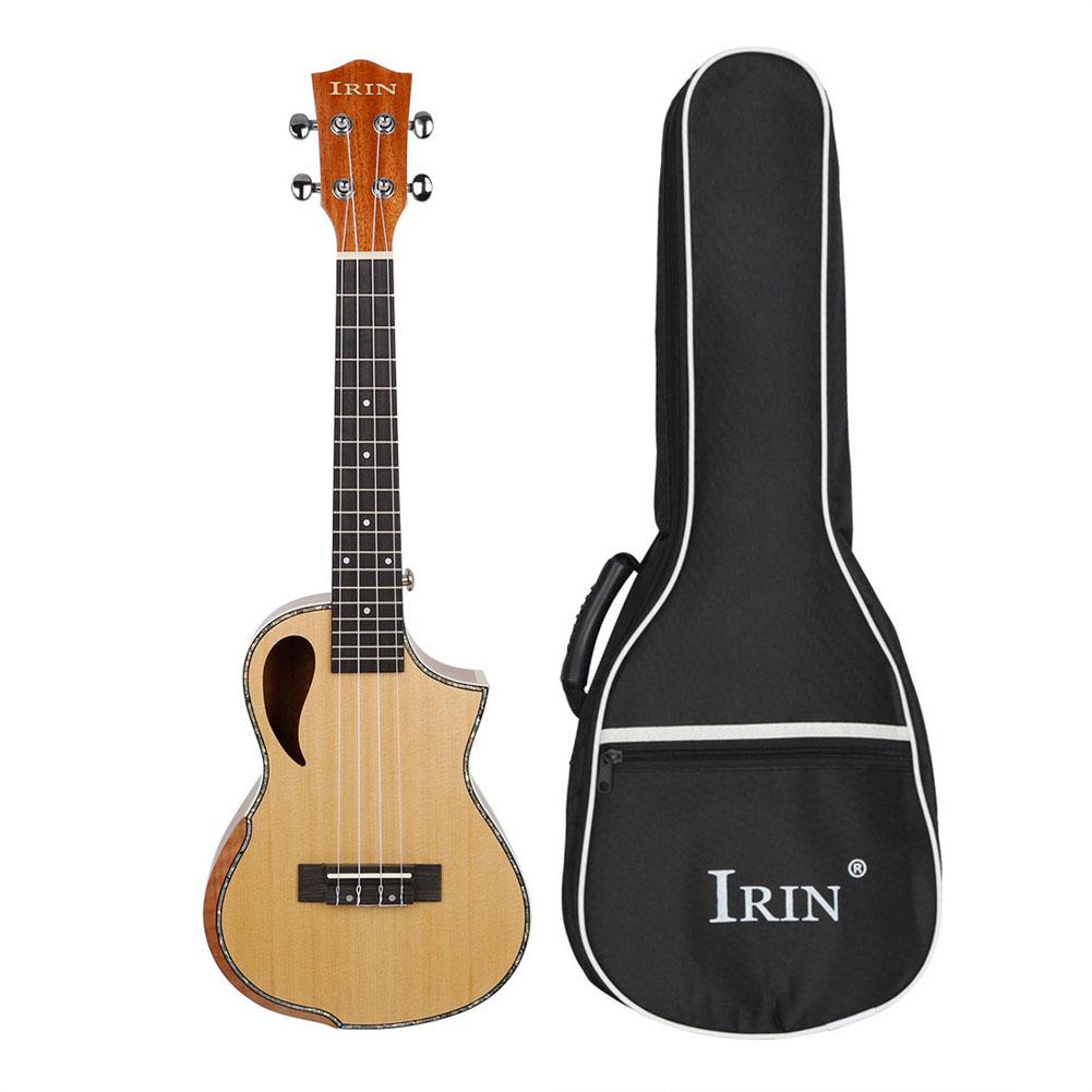 23-Inch Ukulele Sparren Houten Paneel Cutaway Arm Guard Hout Kleur Ukulele 4 Strings Hawaiian Muziekinstrumenten Voor Muziek liefhebbers: Default Title