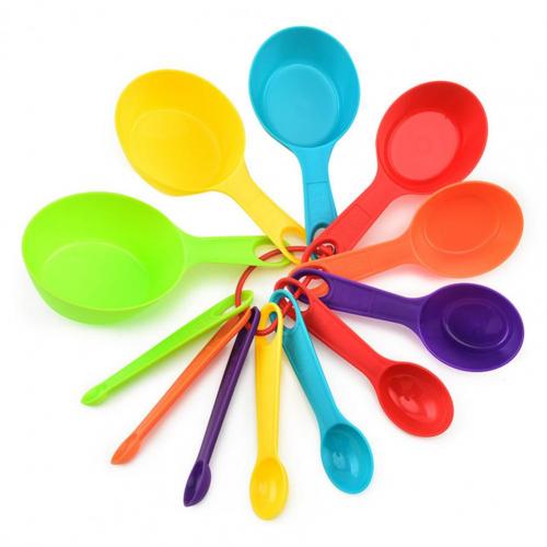 Measuring Cups Mix Color Measuring Spoons Lightweight Anti-deform Good Flour Measuring Cup Spoon Set: Default Title