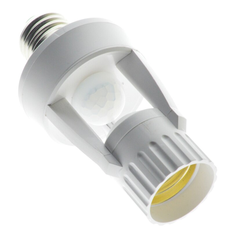 Bewegingssensor Lichtfitting Pir Motion E27 Schroeflampadapter Verstelbaar Auto Aan Uit Nachtlichtbediening Garagelamp Voor Kelder Lichtaansluitingen Verlichtingsaccessoires